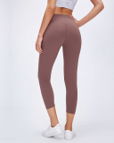 Lady Solid Color Sporty Yogo Pants Black Brown Gray Green