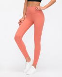 New Nude Women's High Waist Hips Running Tight Elastic Feet Fitness Yoga Pants Solid Color 2-12