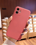 Anti-drop Mobile Phone Case Suitable for Various iPhone 12 Models Liquid Silicone Rubber Phone Case Snap-on Phone Case Multi Color