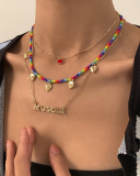 Colorblock Simple Bohemian Woven Necklace
