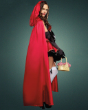 Little Red Riding Hood Cosplay Halloween Costume (Skirt Shawl Gloves)
