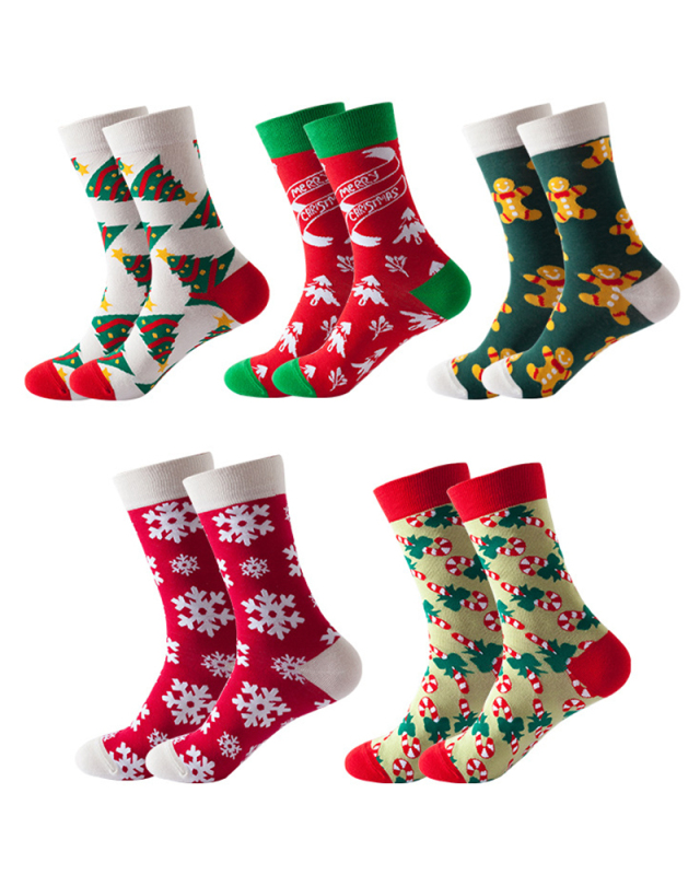 New Autumn And Winter Trend Snowman Christmas Socks