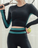 Ladies Fashion Yoga Wear Women's Sports Suit High Waist Tight Two Piece Set S-XL