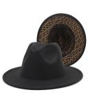 Fashion New Men's Pattern Printing Woolen Jazz Top Hat One Size