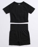 Women's Fashion Sportswear High Waist Running Fitness Suit Seamless Knit Yoga Wear S-L  YJ10829-1