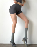 Nude Sexy Yoga Pants High Waist Sports Shorts Fitness Pants S-XL