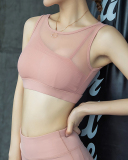 Ladies Mesh Bra Quick Dry Fitness Yoga Wear Vest Thin Bra Solid Color S-XL