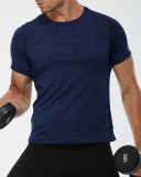 Men's Sports Short-sleeved Loose Casual Sweat-wicking Fitness Clothes Running Training High-elastic Quick-Drying T-shirt Top S-2XL