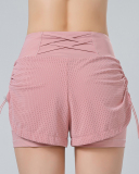 New Design Plain Color Breathable Women Yoga Gym Sport Shorts S-XL
