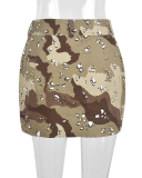 Camo Printed Short Skirts