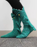Animal Cute Knit Crocodile Socks Crocodile Shark Dinosaur Chameleon