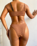 Brown Women Fashion Unique Sexy Swimsuit S-L