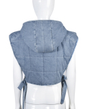 Light Blue Jean Short Vest S-L