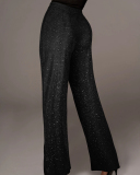 Sequin Loose Style Women Fashion Pants S-XXL