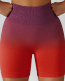 New Color High-waist Gradient Seamless Ombre Shorts Sports Shorts Yoga Shorts S-L