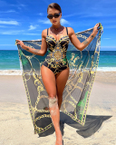 Printed Women New Summer Swimwear Include Cover Up