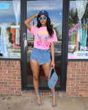 Hot Sale Irregular Summer Women Denim Shorts Blue Black S-2XL