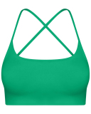 Women Criss Cross Back Solid Color Sling Sport Bra Yoga Tops 4-12