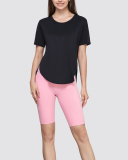 Women Summer Back Mesh Short Sleeve Sport T-shirt Yoga Tops S-XL