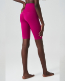 Women High Waist Solid Color Lulu Feeling Midi Shorts S-XL