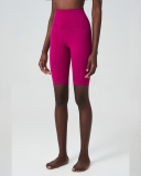 Women High Waist Solid Color Lulu Feeling Midi Shorts S-XL