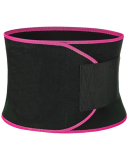 Perfotek Waist Trimmer Belt for Women Waist Trainer Sauna Belt Tummy Toner Low Back and Lumbar Support with Sauna Suit Effect (Large Pink)