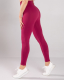 Hot Sale Solid Color Fitness Sports Yoga Two-piece Pants Sets S-L