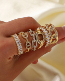Wholesale Zircon Ring Opening Adjustable Vintage Finger Ring
