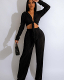 Long Sleeve Autumn Two Piece Pant Set Outfits S-XXL