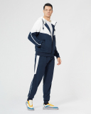Men's Long Sleeve Colorblock Hot Sale Retro Sports GYM Sports Two Pieces Outfits Pants Sets S-2XL