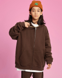 Children's Autumn And Winter Solid Color Zipper Hoodie For Boys And Girls