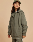 Children's Autumn And Winter Solid Color Zipper Hoodie For Boys And Girls