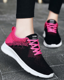Hot Sale Women's Stylish Colorblock Shoes Sneakers Black Gray Black Rosy 36-41
