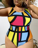 Plus Size Printed Women Bathing Suit XL-4XL