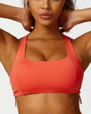 Breathable Solid Color Running Strappy Sports Bra Shorts Pants S-L