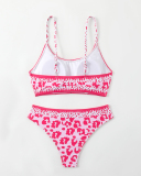 Pink Leopard Printed Cute Girl Bikini Set S-L