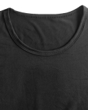 Women Short Sleeve Printed T-shirt Black S-5XL