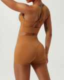 Woman Sleeveless Sports Bra Butt Lift Shorts Yoga Fitness Two Piece Sets S-XL