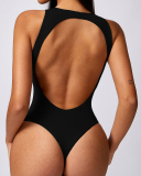 Logo Customized Women Backless Sleeveless Sports Yoga Bodysuit S-XL