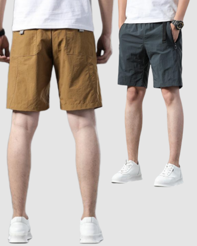 Custom Logo Outdoor Running Casual Big Pocket Camping Men's Shorts Black Khaki Gray M-4XL