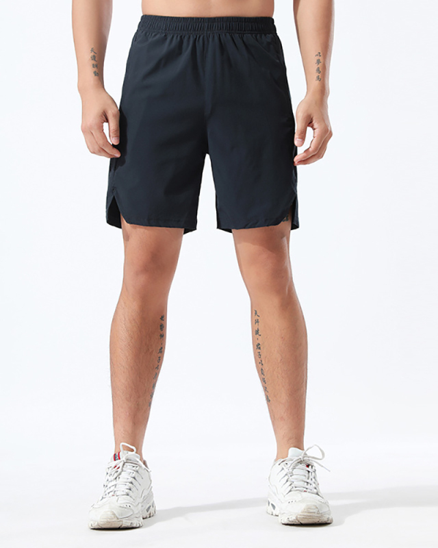 OEM ODM Logo Summer Sports Running Loose Shorts Black M-3XL