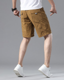 Custom Logo Outdoor Running Casual Big Pocket Camping Men's Shorts Black Khaki Gray M-4XL