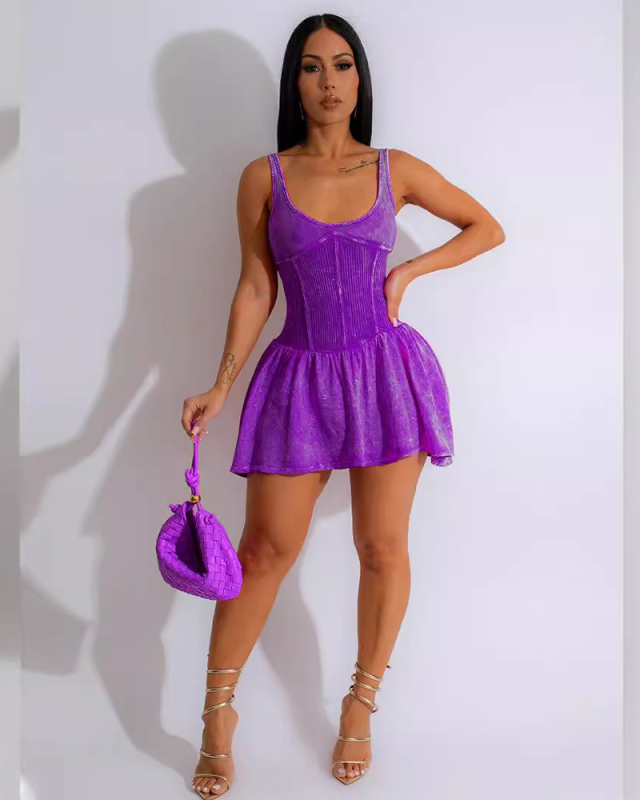 Wholesale Summer Sleeveless Causal Dress S-XXL
