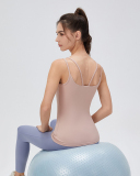 Women Sling Pad Sports Yoga Running Vest S-XL