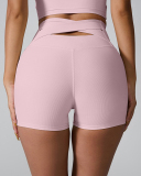 Women Summer Wrap Back High Waist Quick Drying Sports Shorts XS-XL