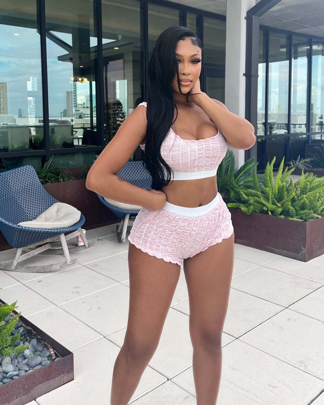 Solid Color Women Summer 2 Piece Short Set S-XXL