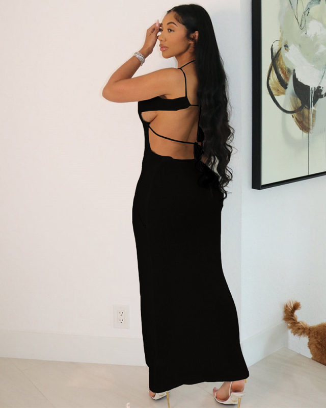 Knitted Wholesale Women Hollow Out Dress XS-XXL