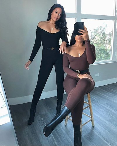 Autumn Winter Women's U Neck Tight Long Sleeved High Waist Sports Jumpsuit Black White Coffee S-XL