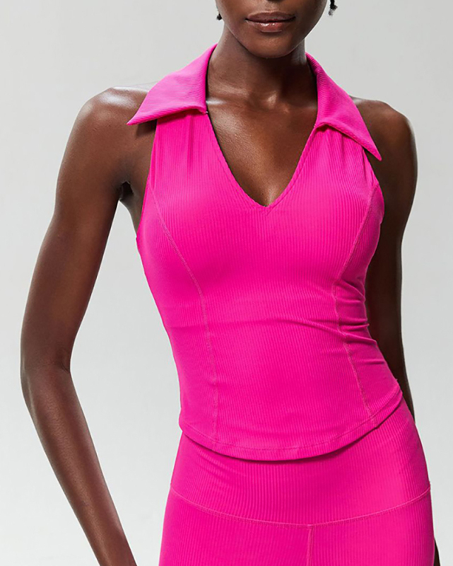 Women V Neck Fitness Sports Quick Drying Running Yoga Tennis Vest S-XL