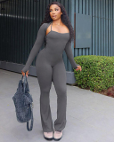 Women Sporty Wholesale Solid Color Jumpsuit S-L
